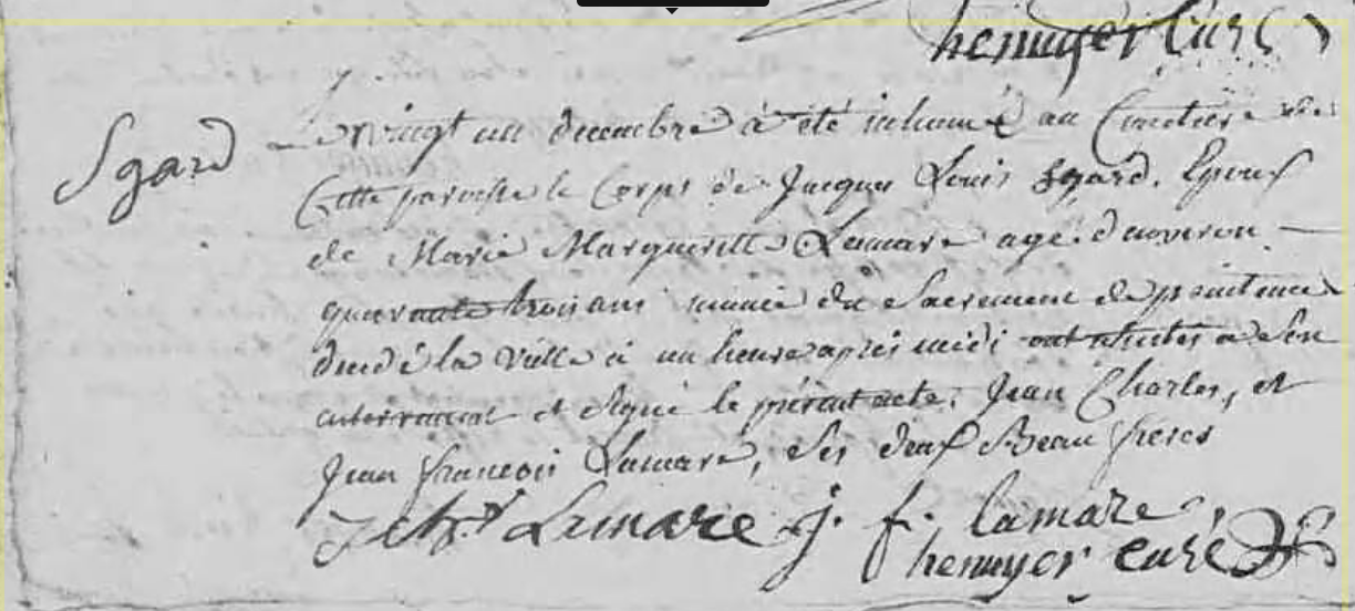 Décès 1791