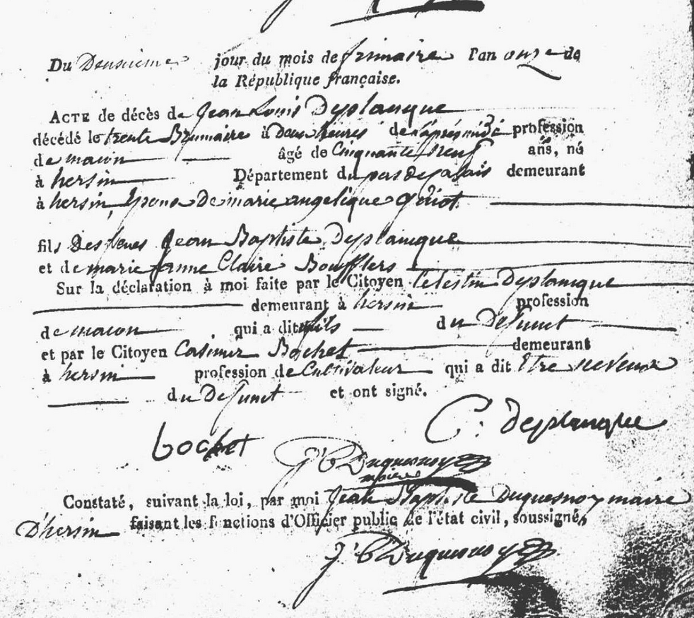Décès 1802