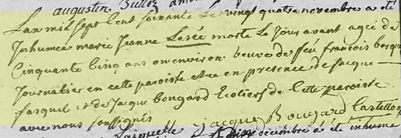 Décès 1760