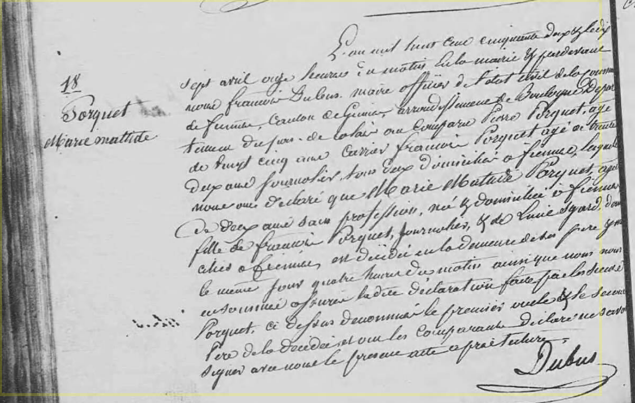 Décès 1852