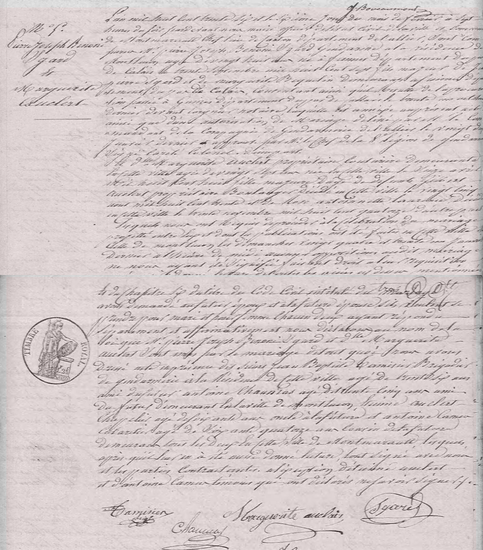 Mariage 1836