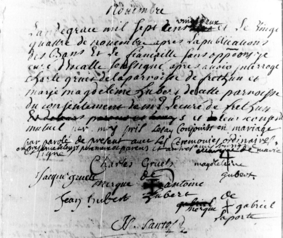 Mariage 1722